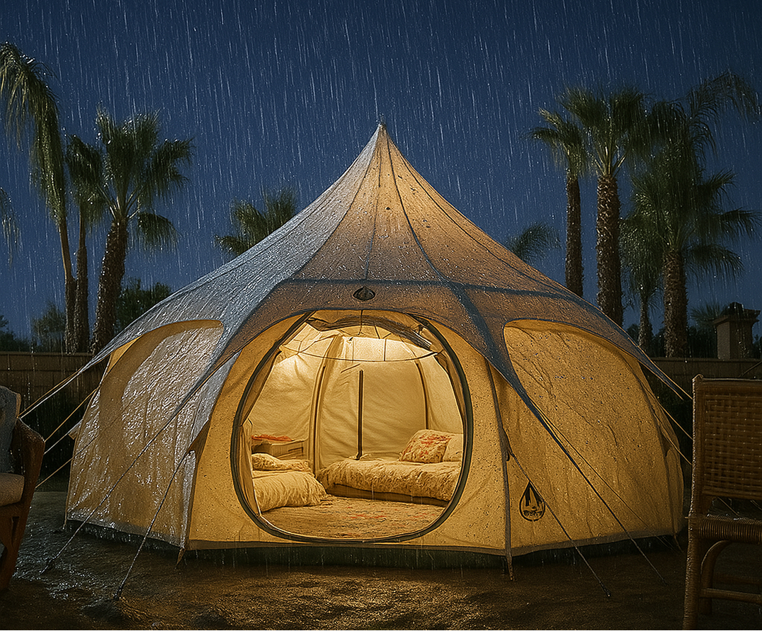 Tent at night